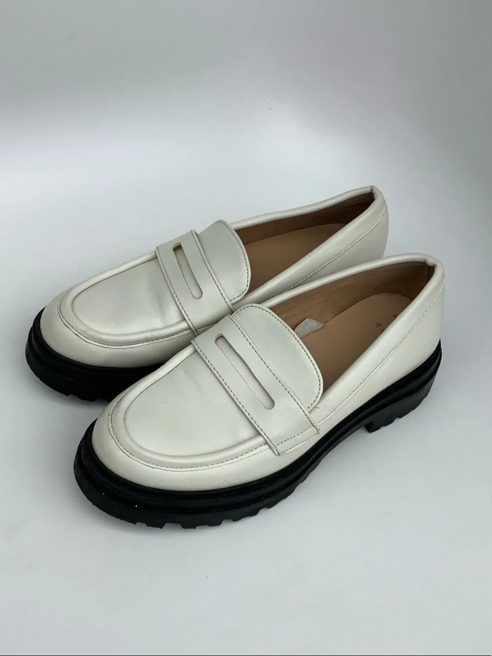 Britney Paris White Platform Loafers With Lug Soles Size 7 A New Day